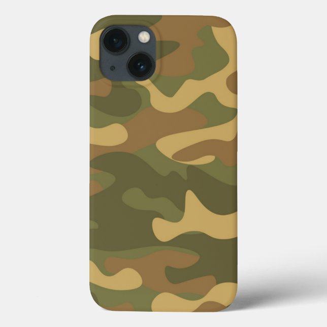Sand Brown Green Camouflage Case-Mate iPhone Hülle (Rückseite)