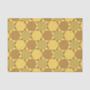 Sand Brown Star Optical Illusion Muster Seidenpapier