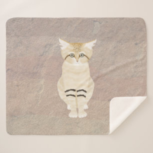 Sand Cat Sherpa Blanket Sherpadecke