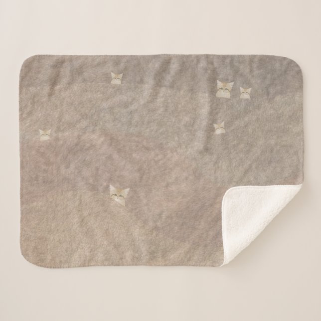 Sand Cats Sherpa Blanket Sherpadecke (Vorderseite (Horizontal))