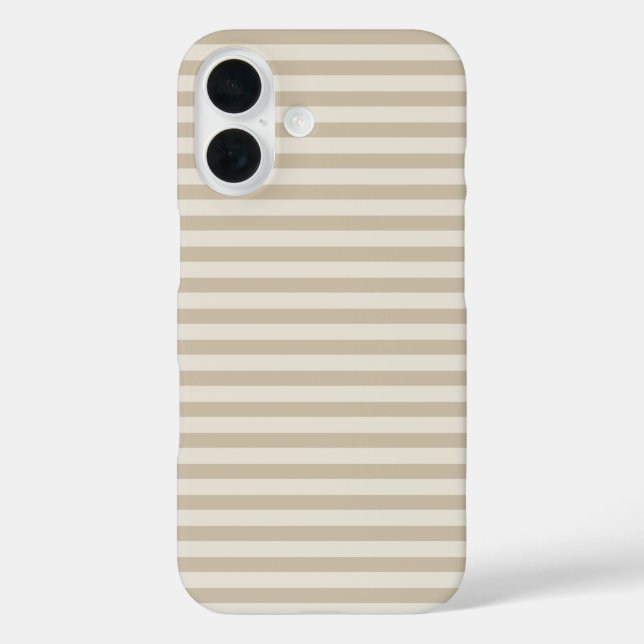 Sand & Cream süße horizontale Streifen Case-Mate iPhone Hülle (Rückseite)