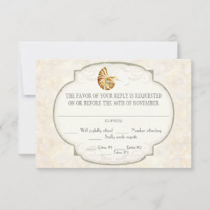 Sand-Damask-Nautilus-Schale Ozean Strand Nautical RSVP Karte