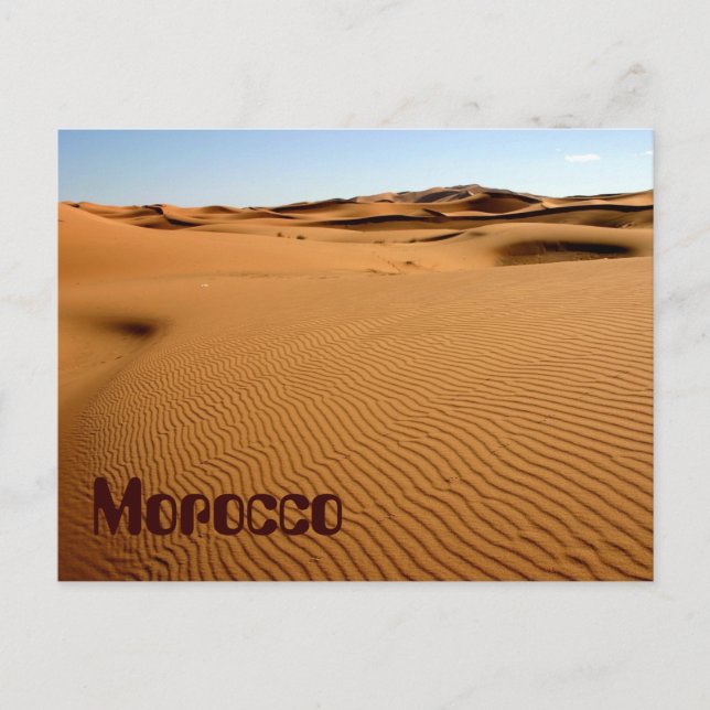 Sand der Wüste Marokkos Postkarte (Vorderseite)