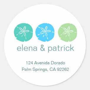Sand Dollar Address Labels Runder Aufkleber