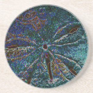Sand Dollar Art Abstrakt Blue Muster Geschenk Gefa Getränkeuntersetzer