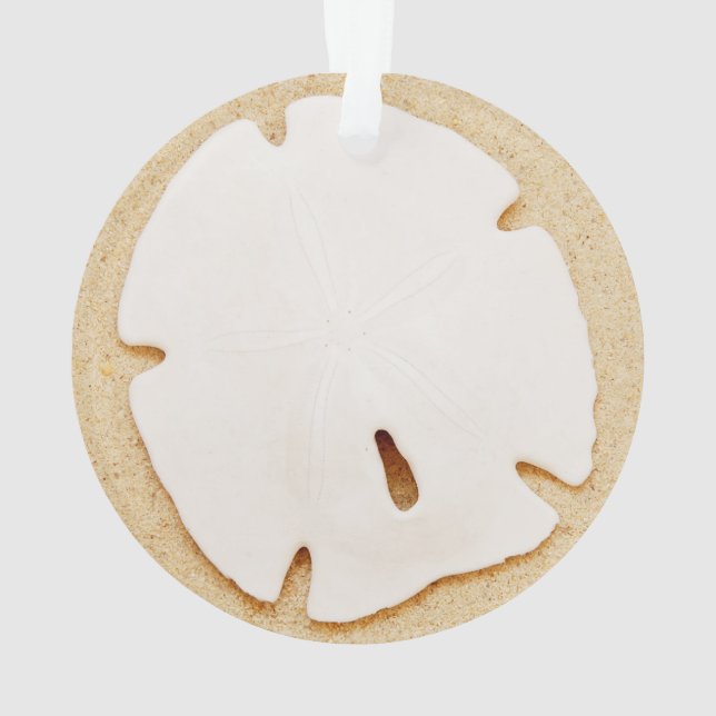 Sand-Dollar auf dem Strand Ornament (Rückseite)