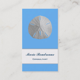 Sand-Dollar auf tropischem Blau Visitenkarte