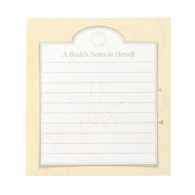 Sand Dollar Beach Art Custom Idee Notepad Notizblock (Vorderseite)