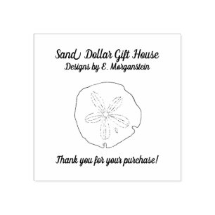 Sand Dollar Beach Business Vielen Dank Briefmarke Gummistempel