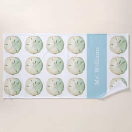 Sand Dollar Beach Custom Name Strandtuch