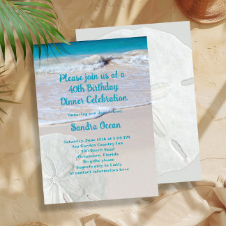 Sand Dollar Beach Geburtstagsparty Einladung