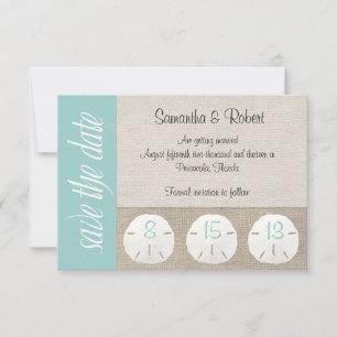 Sand Dollar Beach Hochzeit Save the Date