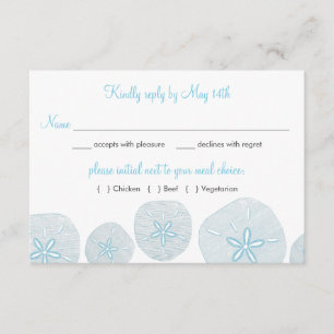 Sand Dollar Beach Hochzeiten UAWG RSVP Karte