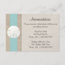 Sand Dollar Beach Hochzeitskarte Begleitkarte
