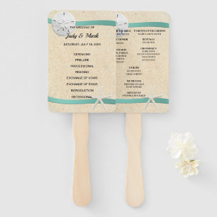 Sand Dollar Beach Hochzeitsprogramm Fans Fächer