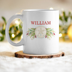 Sand Dollar Beach Küste Weihnachten Kaffeetasse