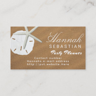 Sand Dollar Beach Sand Beruf Business Card Visitenkarte