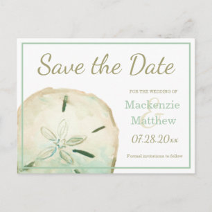 Sand Dollar Beach Save the Date Ankündigungspostkarte