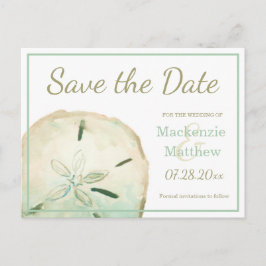 Sand Dollar Beach Save the Date Ankündigungspostkarte