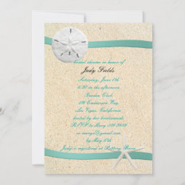 Sand Dollar Beach Wedding Bridal Dusche Einladung