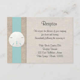 Sand Dollar Beach Wedding Empfang Einladung Auto