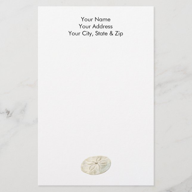 Sand Dollar Briefpapier (Vorderseite)