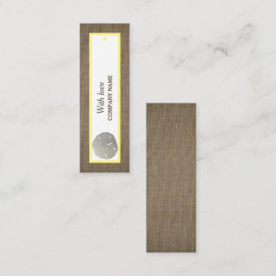 Sand Dollar & Burlap-Geschenk-Tag Mini Visitenkarte