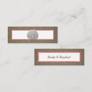 Sand Dollar & Burlap Lesezeichen Card Mini Visitenkarte
