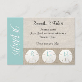 Sand Dollar & Burlap Sweet 16 Einladung