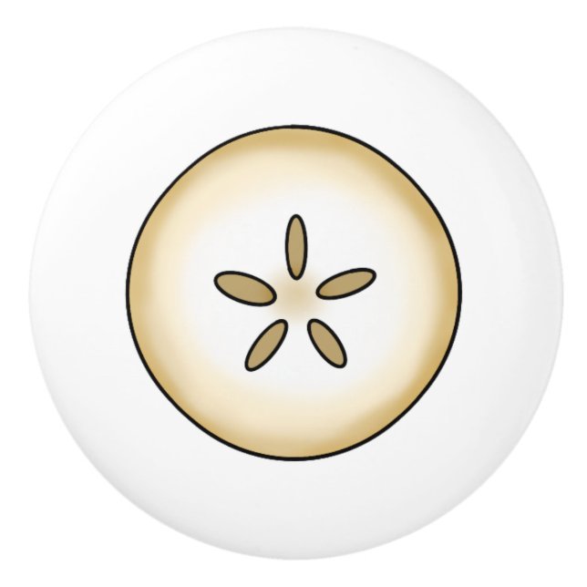 Sand Dollar Coastal Beach House Keramikknauf (Vorderseite)