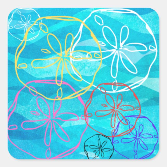 Sand-Dollar-Design auf einem Aufkleber (Vorderseite)