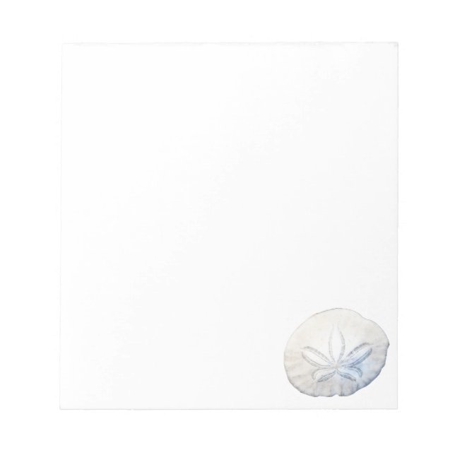 Sand Dollar Foto Stationery Notepad Notizblock (Vorderseite)