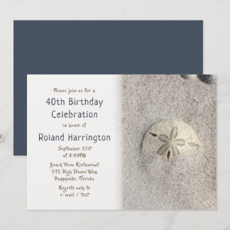 Sand Dollar Geburtstagsparty für seine Einladung