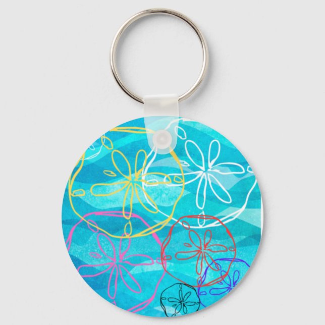 Sand-Dollar-Grafikdesign auf Schlüsselanhänger (Vorderseite)