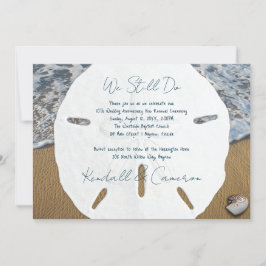 Sand Dollar Hochzeit zum Jahrestag der Einladung
