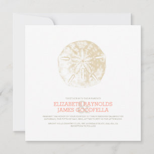 Sand-Dollar-Hochzeitseinladungen Einladung