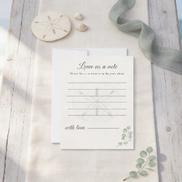 Sand Dollar Hochzeitsnachrichten Karten |