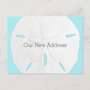 Sand-Dollar-Küste - neue Adresse Ankündigungspostkarte