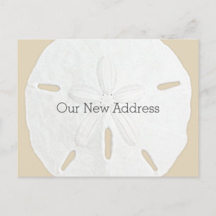Sand-Dollar-Küste - neue Adresse Ankündigungspostkarte