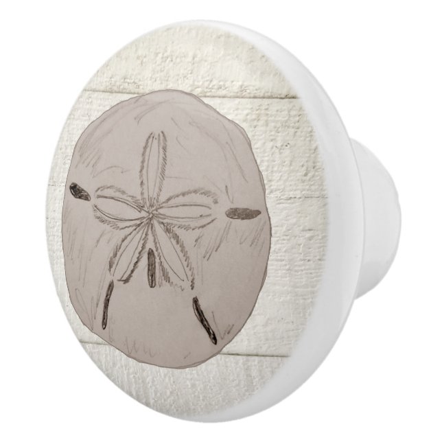 Sand-Dollar-Malmuster Keramikknauf (Rechts)