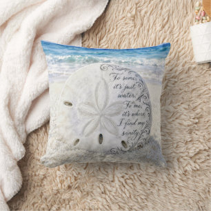 Sand-Dollar mit inspirierendem Zitat Kissen
