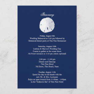 Sand Dollar Navy Blue Wedding Route Programm