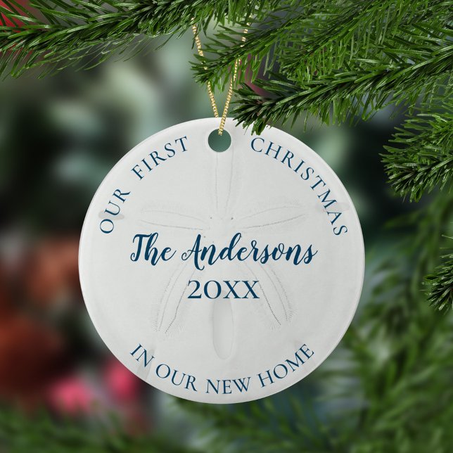 Sand Dollar New Zuhause First Christmas Keramik Ornament (Von Creator hochgeladen)