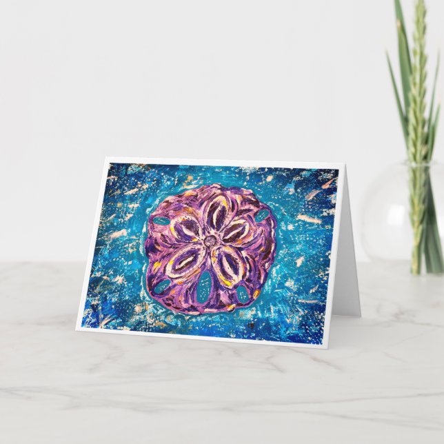 Sand Dollar Note Card<Blank Inside> Dankeskarte (Vorderseite)