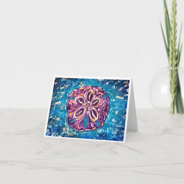 Sand-Dollar-Note-Card Dankeskarte (Vorderseite)