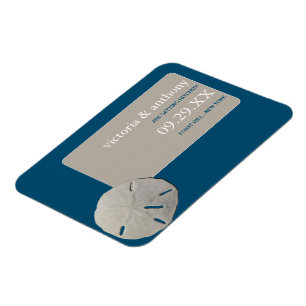 Sand-Dollar Ocean Blue Beach Hochzeit Save the Dat Magnet