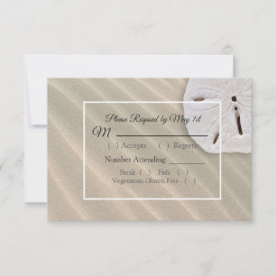Sand-Dollar-Ozean-Hochzeits-RSVP-Karte RSVP Karte