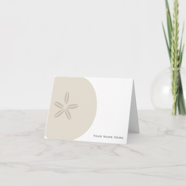 Sand-Dollar-Personalisierte Notecard (Vorderseite)