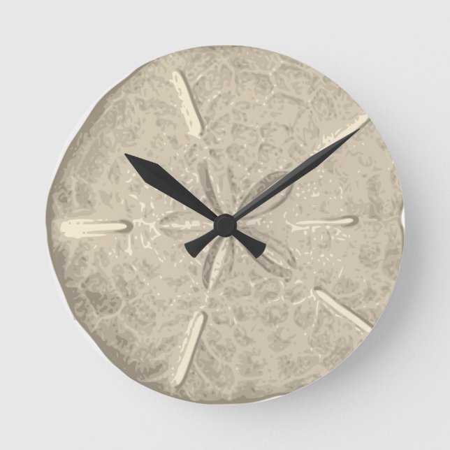 Sand Dollar Runde Wanduhr (Vorderseite)