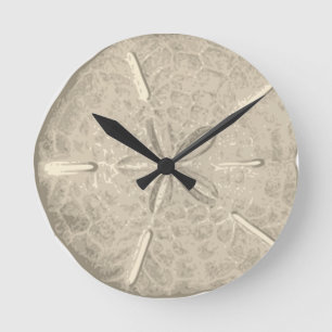 Sand Dollar Runde Wanduhr